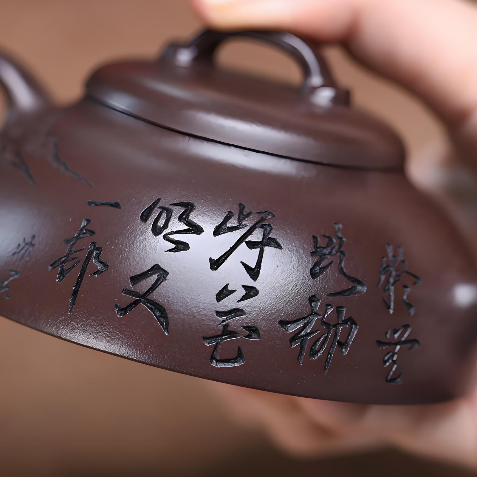 Half-Moon Bridge Zisha Teapot - 150ml Handmade Zi Ni Clay