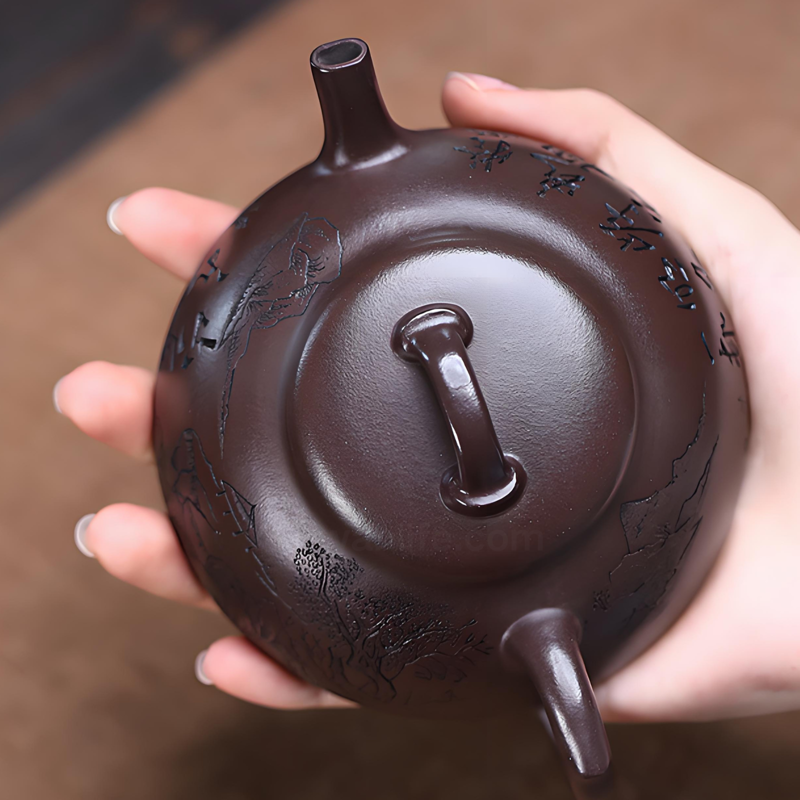 Half-Moon Bridge Zisha Teapot - 150ml Handmade Zi Ni Clay