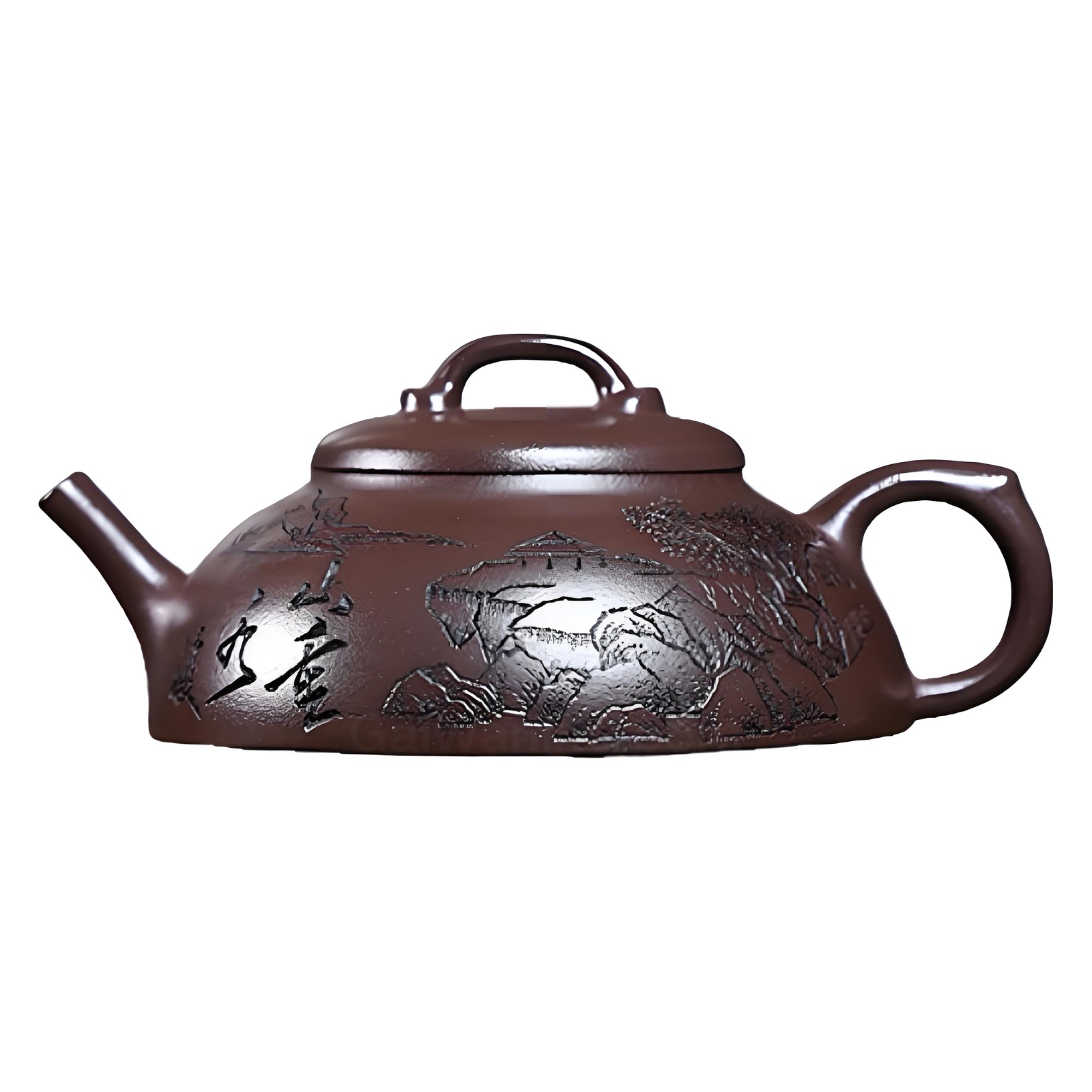 Half-Moon Bridge Zisha Teapot - 150ml Handmade Zi Ni Clay