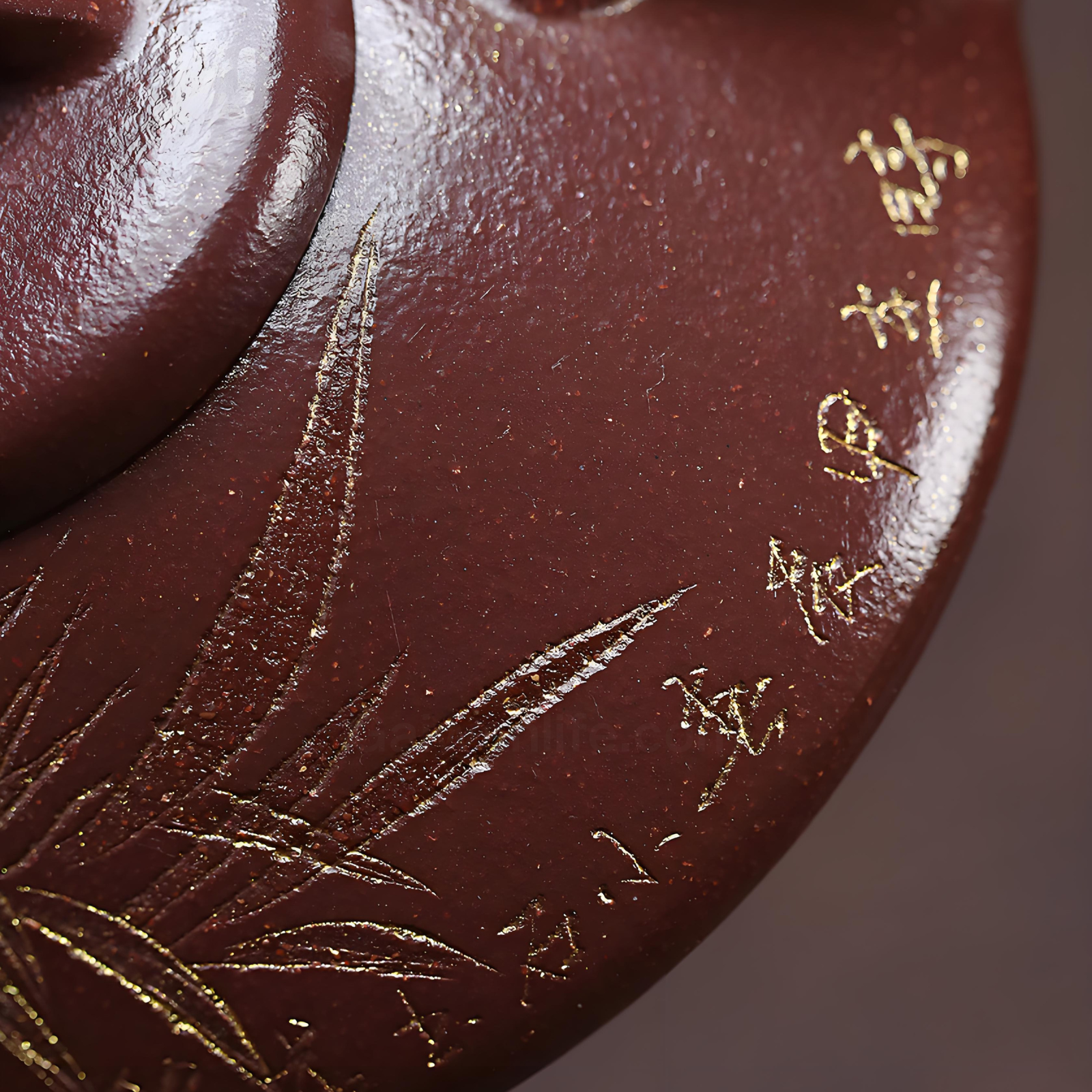 Bambus-inspirierte Zisha-Teekanne – 160 ml, handgefertigter Jiangpo-Ton