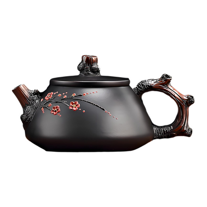 200ML Yunnan Jianshui Black Clay Plum Blossom Teapots