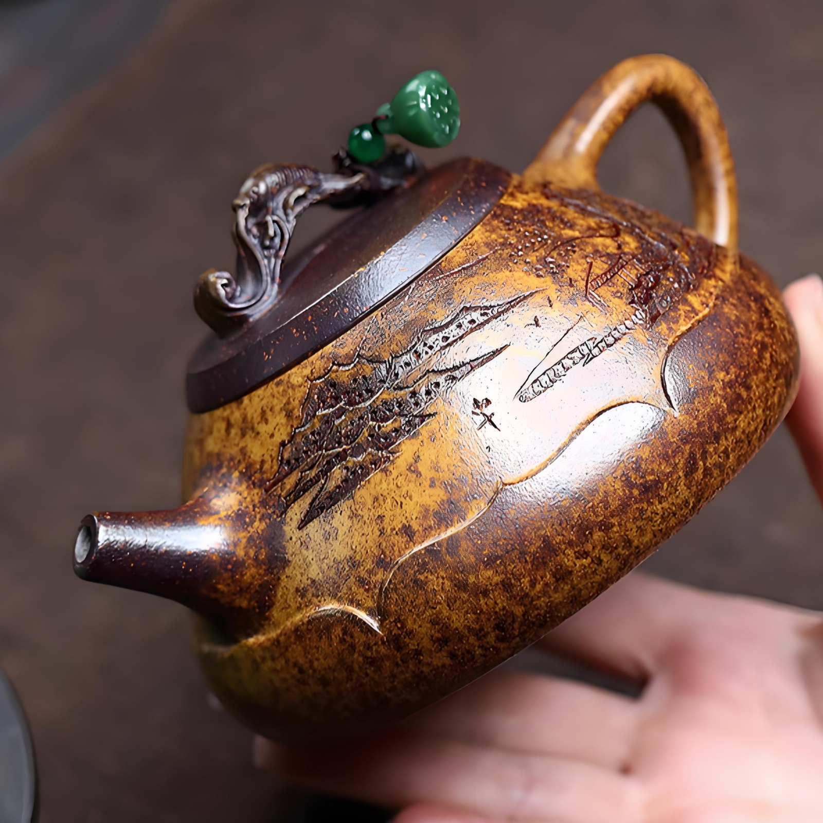 Mountain View Zisha-Teekanne – 330 ml, handgefertigt, Duan-Ni-Ton