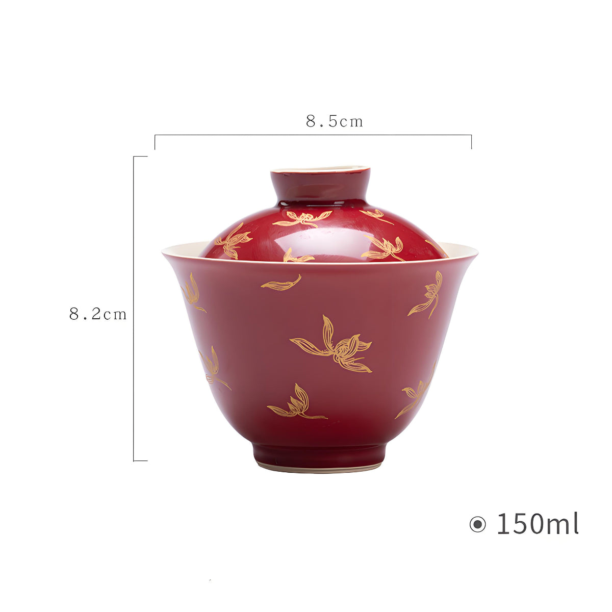 Ceramic orchid hand-painted gaiwans 6