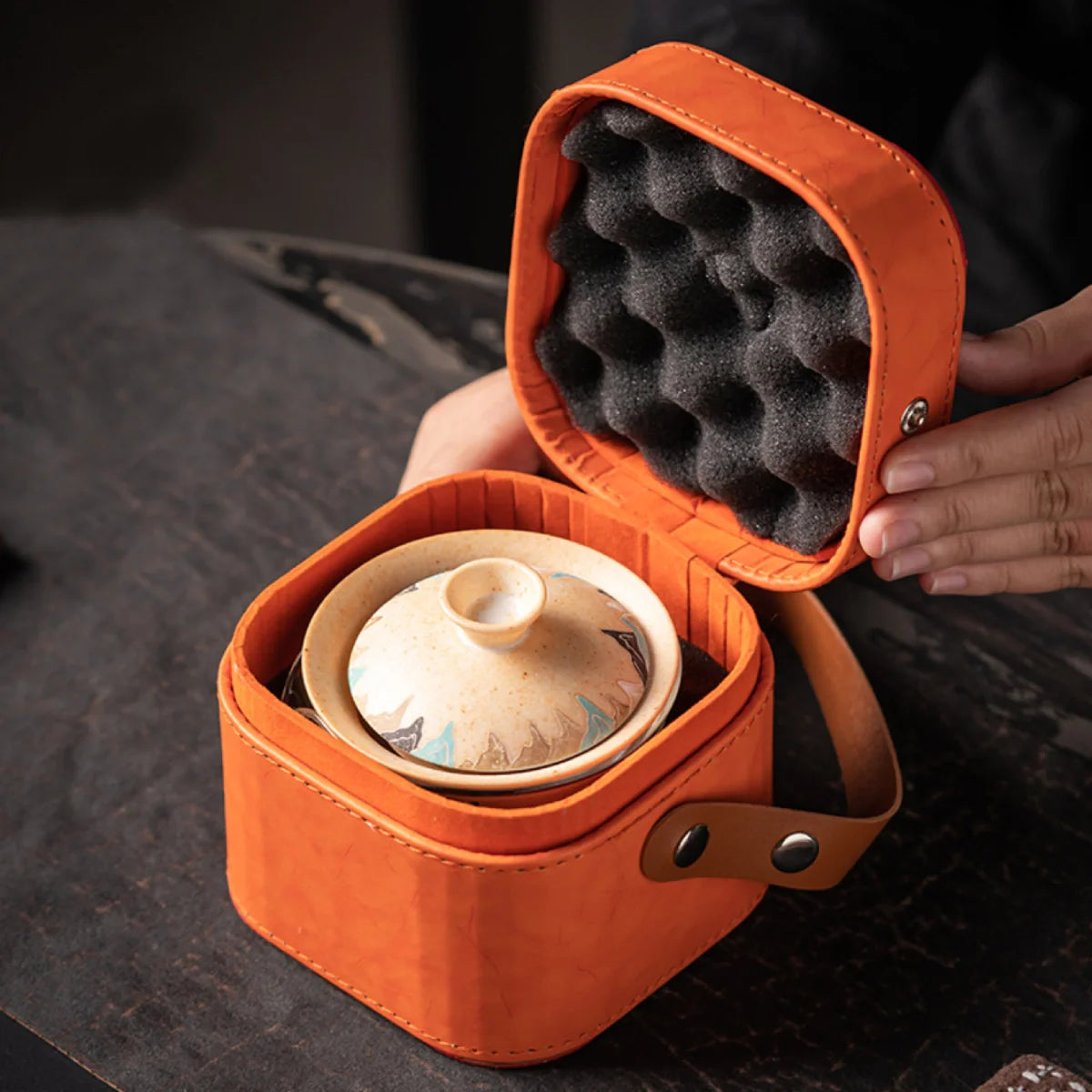 Dunhuang Buddhist Travel Tea Set 3