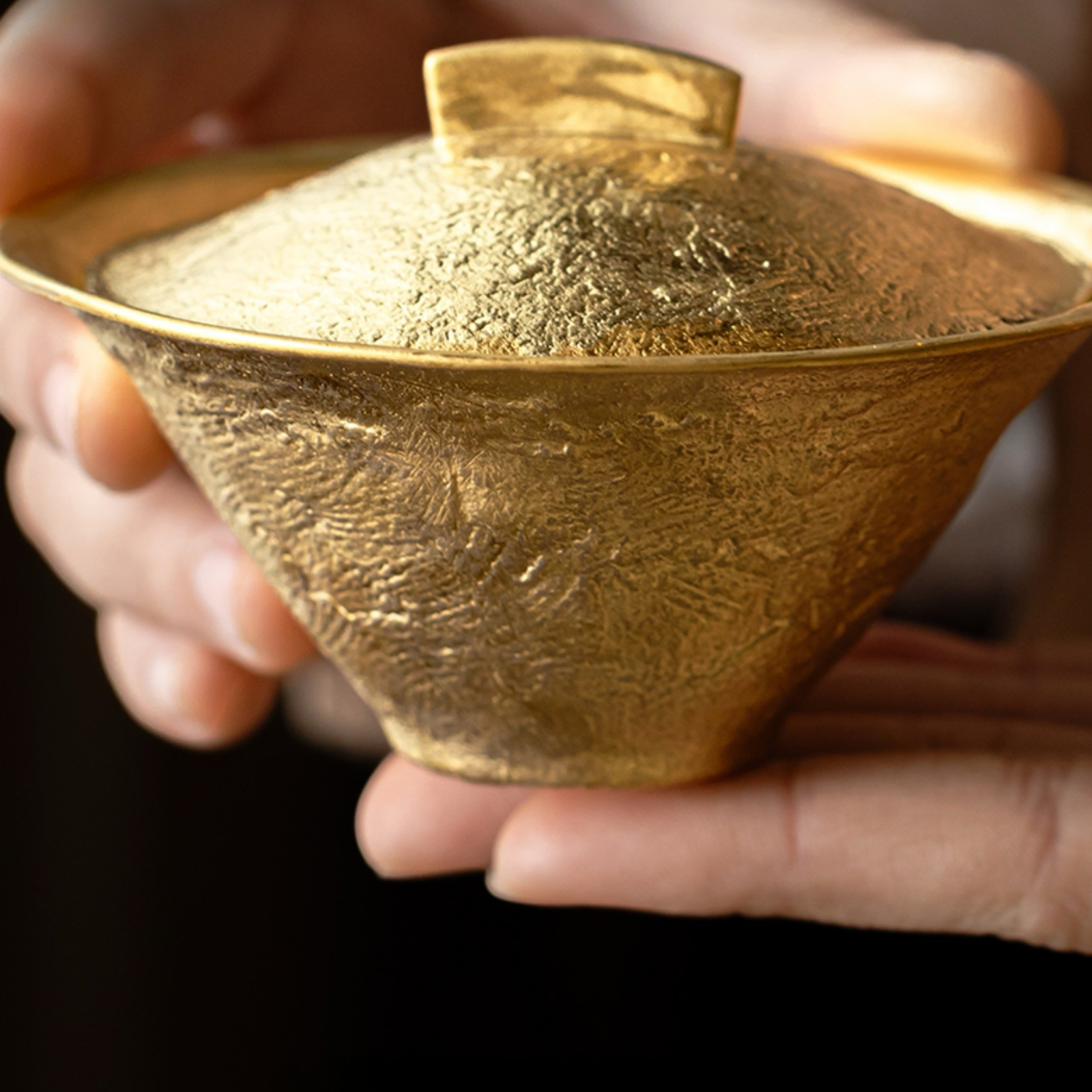 Handmade Gilded Gaiwan - 100ml Silver & Gold Accents, Retro Tea Ceremony