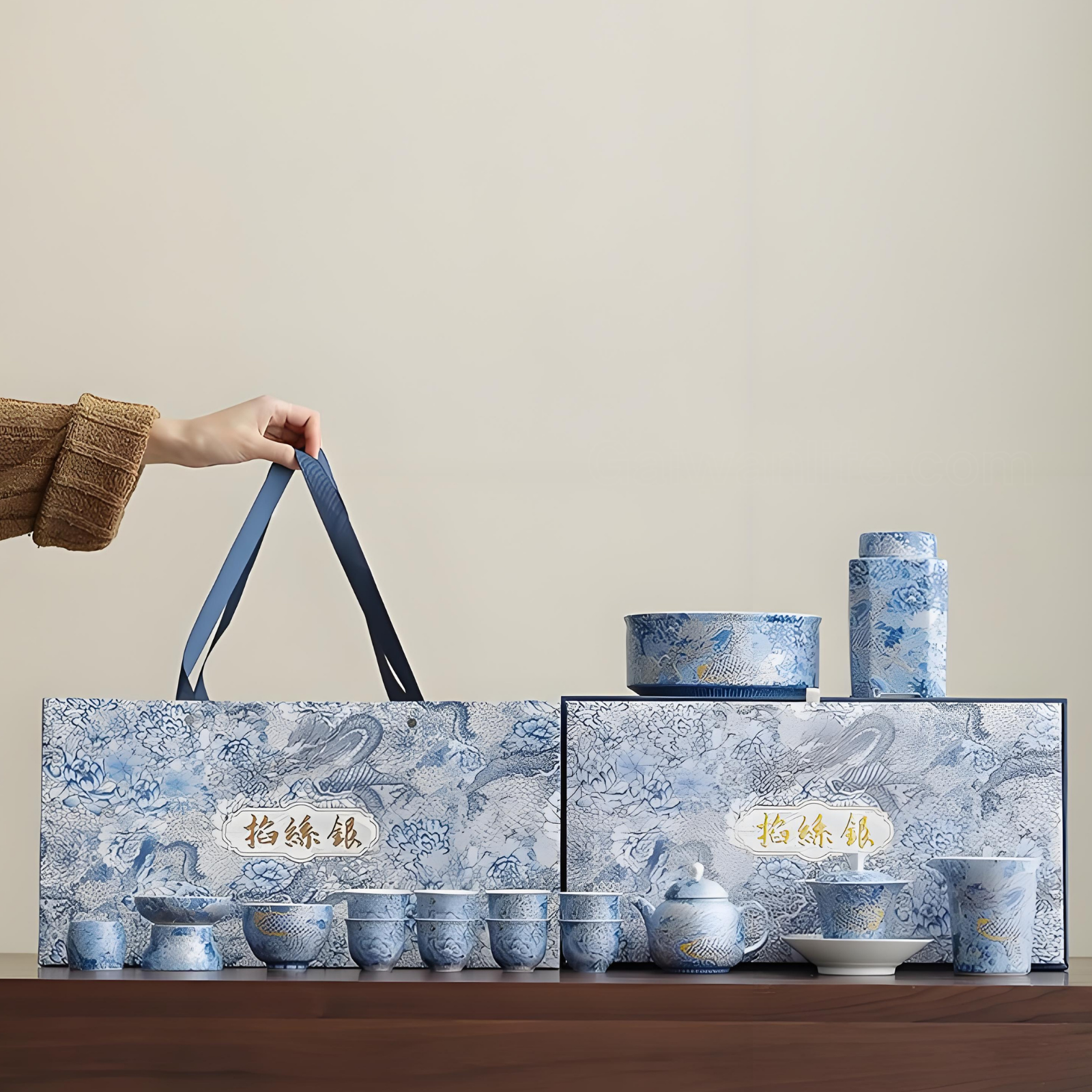 Imperial Dragon Cloisonné-Teeservice – 12-teiliges handgefertigtes Keramik-Set, inspiriert von der Verbotenen Stadt