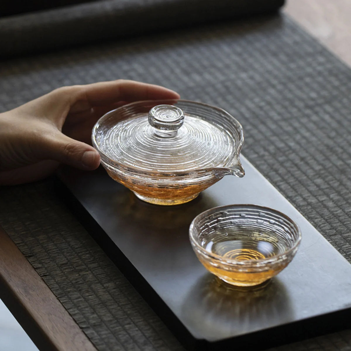 Japanese Shaped Glass Gaiwan -3