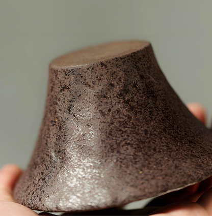 Handmade Lotus Leaf Gaiwan - 100ml Wabi-Sabi Ceramic, Thin-Walled Heat-Resistant