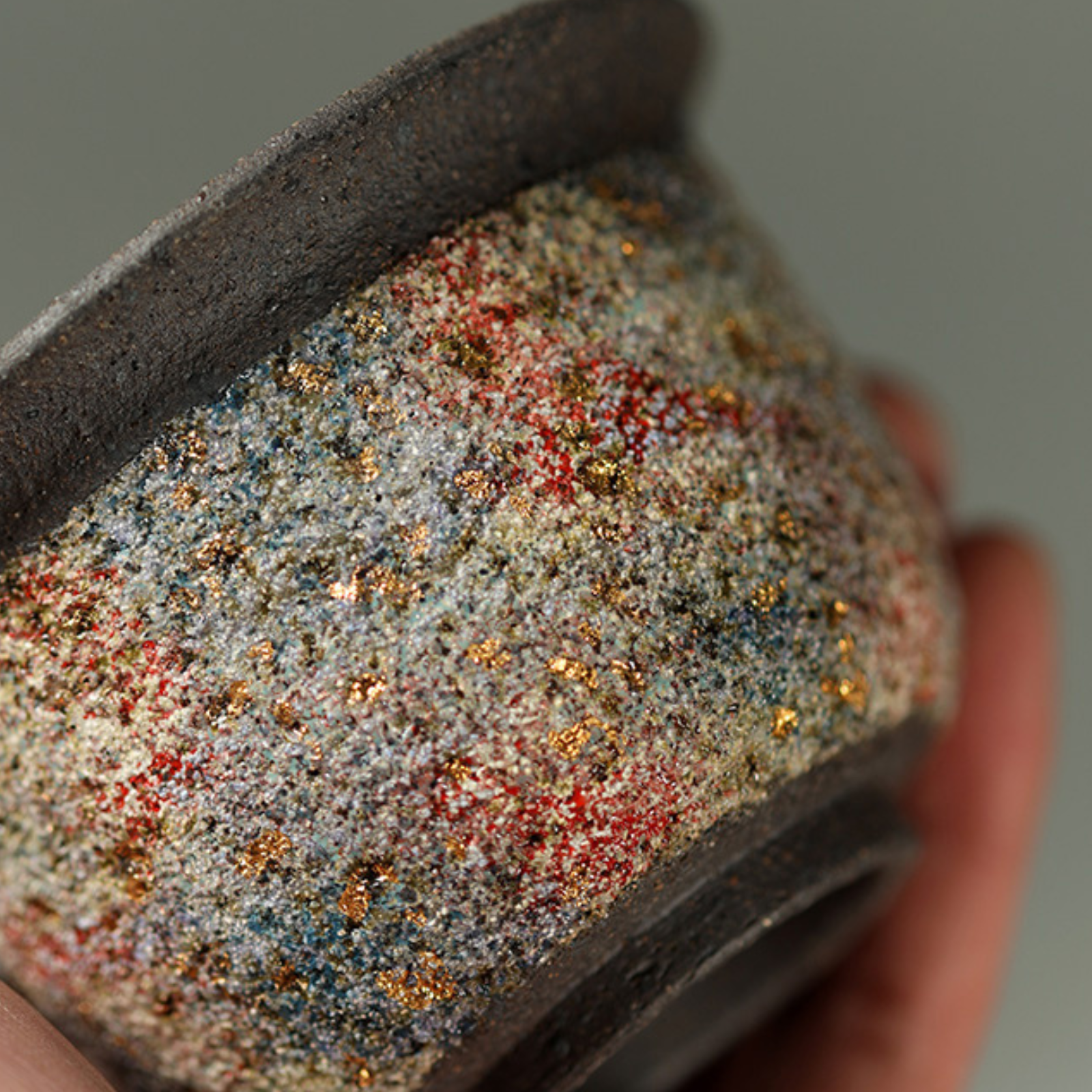 Handmade Rock Mineral Gaiwan - Maple Leaf Design, 160ml Frosted Ceramic