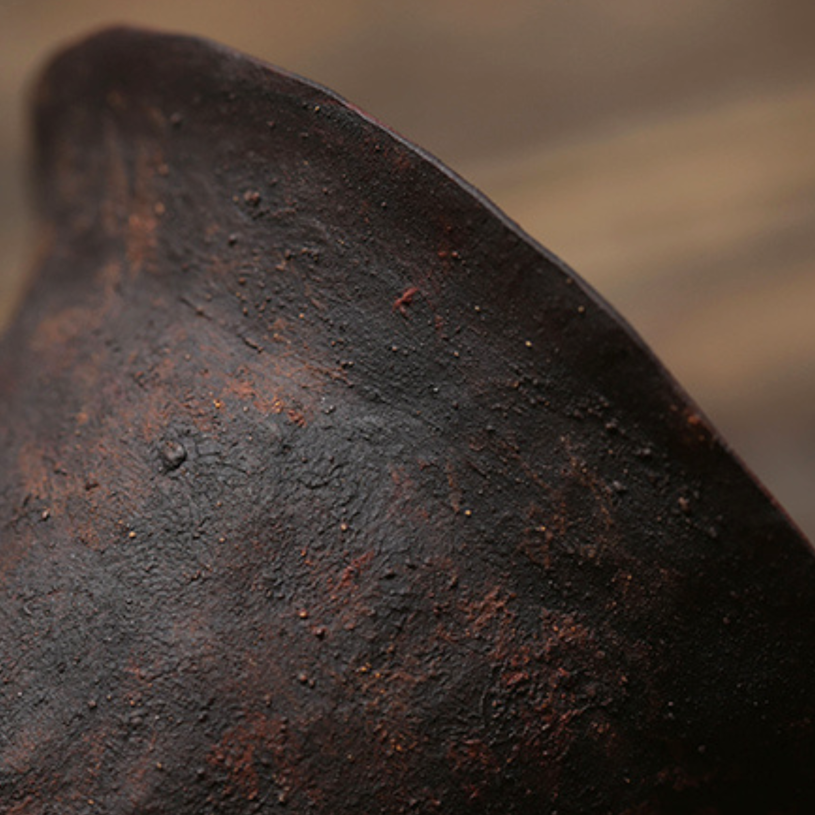 Handmade Mini Zisha Gaiwan - Peanut Design, 90ml Retro Sand-Finish Teacup