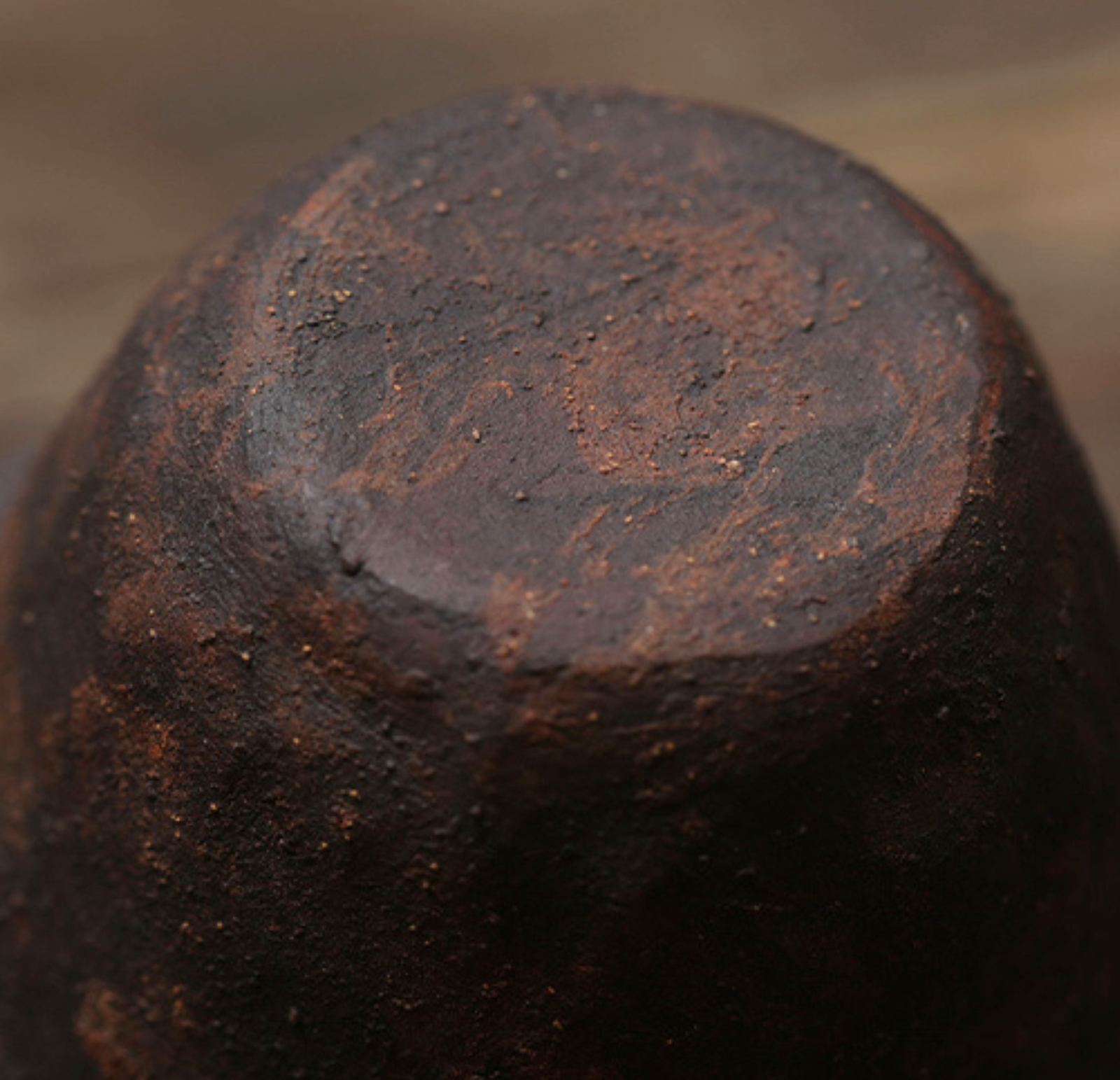 Handmade Mini Zisha Gaiwan - Peanut Design, 90ml Retro Sand-Finish Teacup