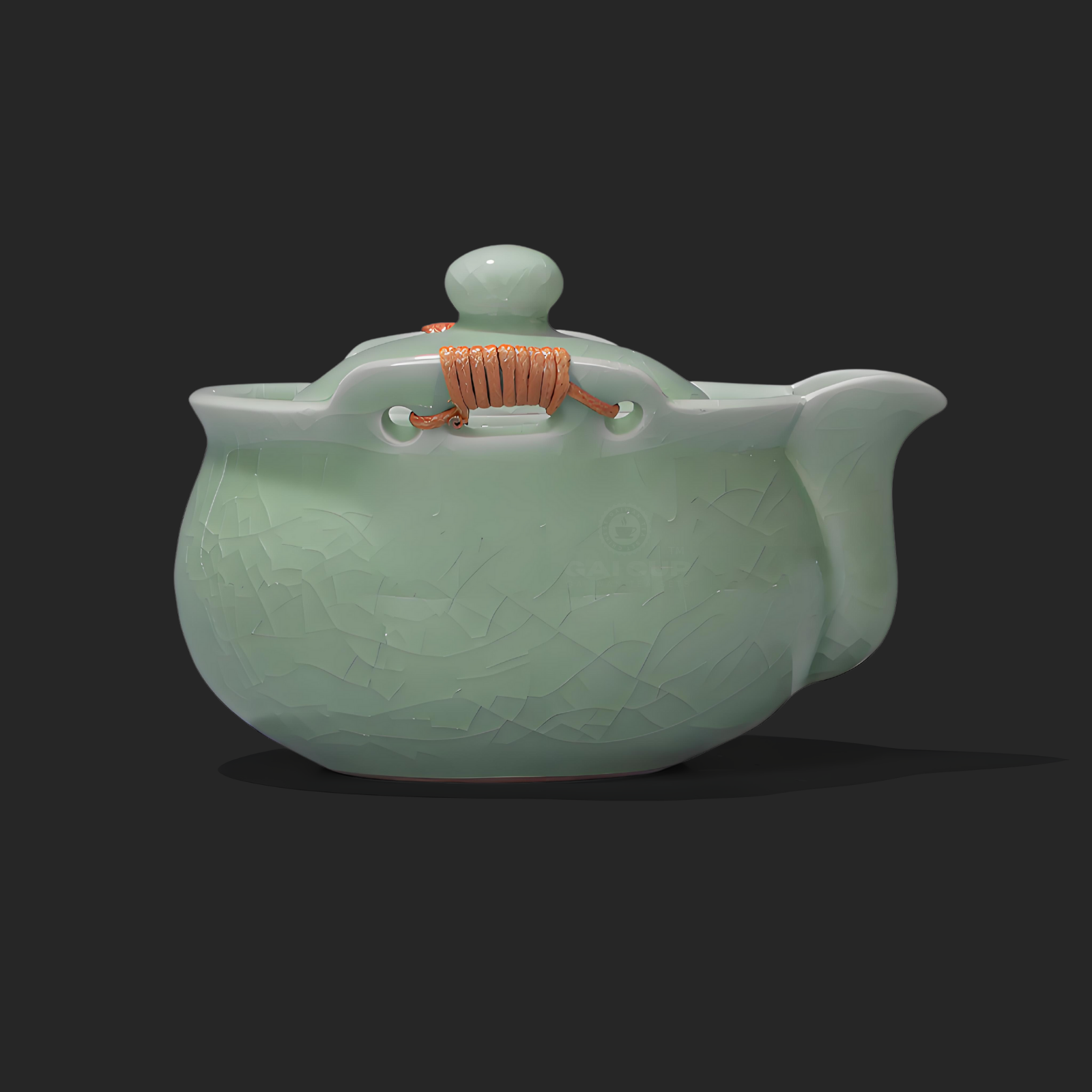 Portable Celadon Tea Set - 1 Teapot & 2 Cups, Camping & Gift Essentials