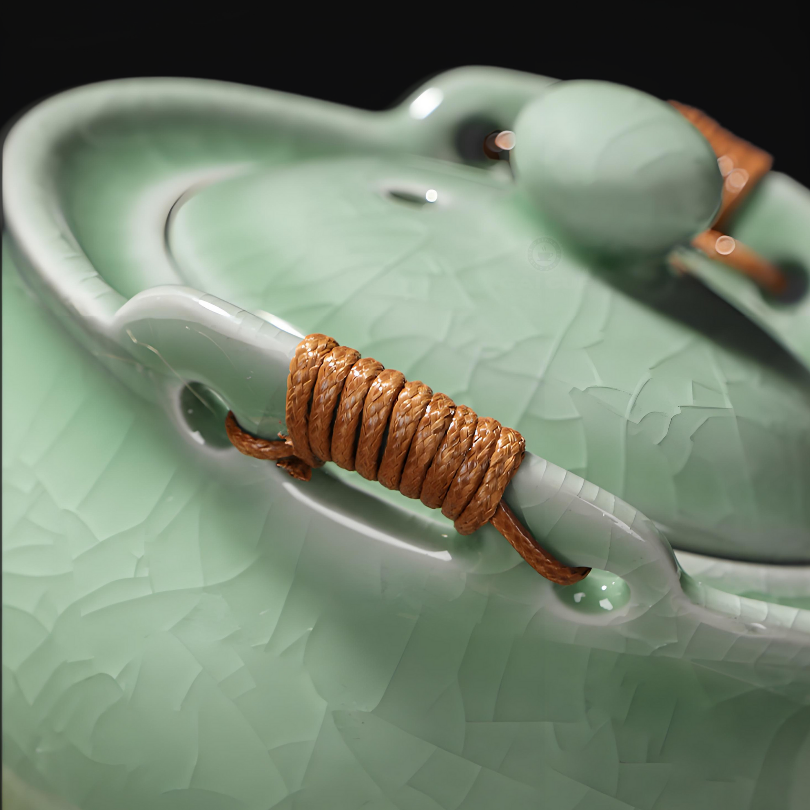 Portable Celadon Tea Set - 1 Teapot & 2 Cups, Camping & Gift Essentials