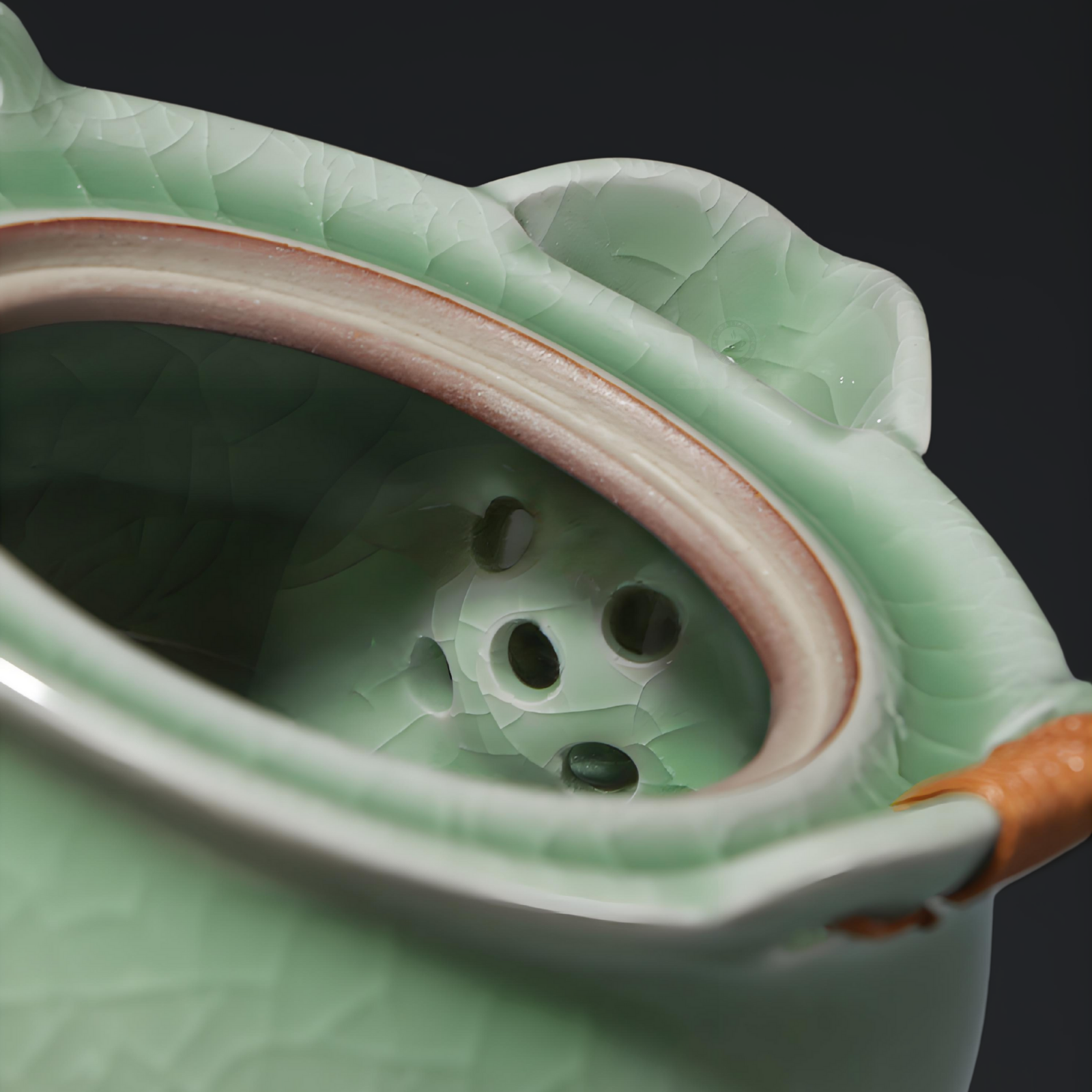Portable Celadon Tea Set - 1 Teapot & 2 Cups, Camping & Gift Essentials