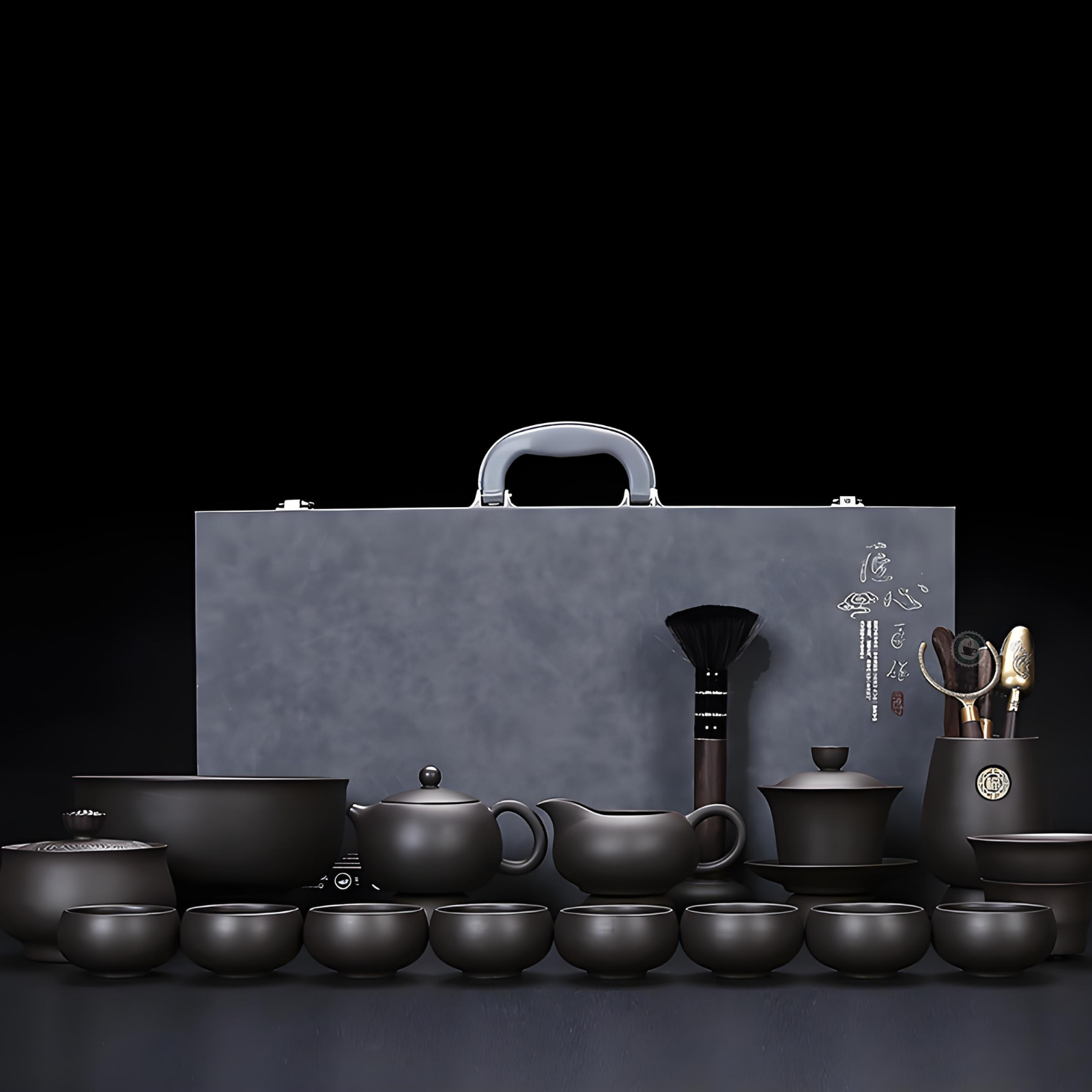 Premium Yixing Zisha Clay Gongfu Tea Set - 15-Piece Gift Box with Tea Tray