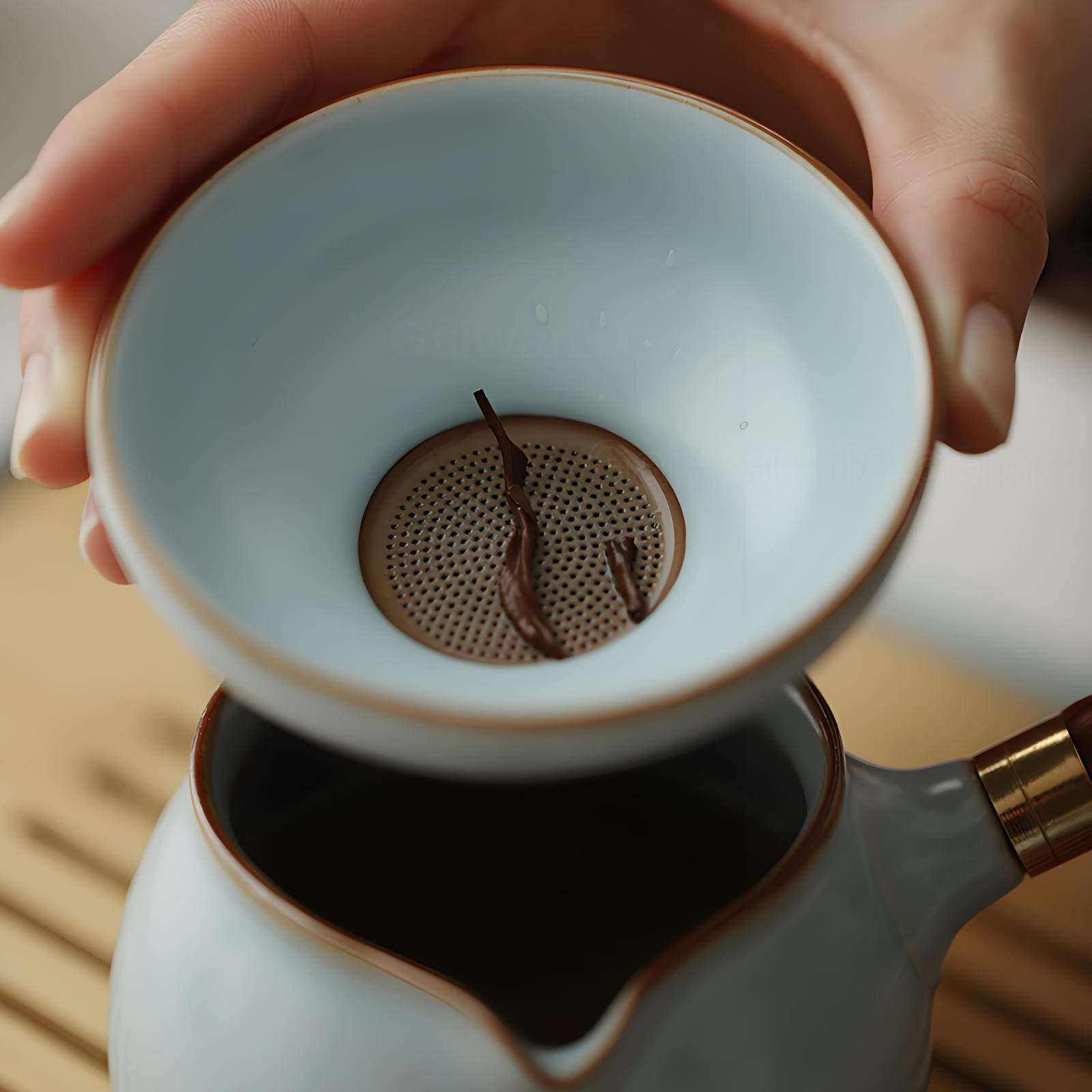 Himmelblaues Ru Kiln Gongfu-Teeservice – Keramik mit zwei Griffen, 10-teilige Luxuskollektion